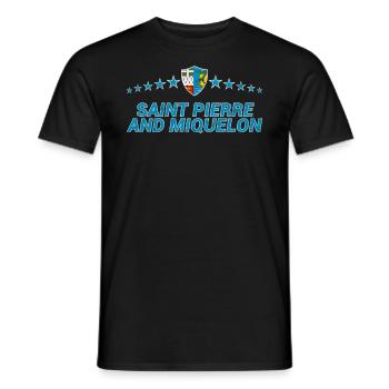 St. Pierre und Miquelon - Männer T-Shirt - Schwarz - Vorne - AI Model Male 178 light (178cm)