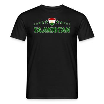 Tadjikistan (en anglais) - T-shirt homme - noir - Devant - AI Model Male 178 light (178cm)