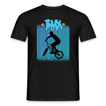 BMX / BMX Rad / Fahrrad / Geschenk / Radfahrer - Männer T-Shirt - Schwarz - Vorne - AI Model Male 178 light (178cm)