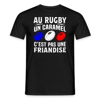 Joueur de rugby - T-shirt homme - noir - Devant - AI Model Male 178 light (178cm)