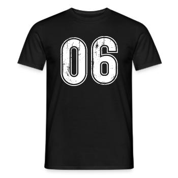 06 Ans Retro Jersey Numéro 06 T-hirt Numéro - T-shirt homme - noir - Devant - AI Model Male 178 light (178cm)