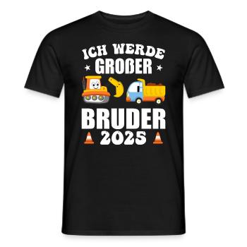Ich Werde Großer Bruder 2025 - Männer T-Shirt - Schwarz - Vorne - AI Model Male 178 light (178cm)