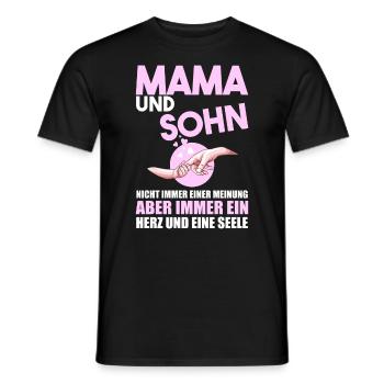 Mama Und Sohn - Männer T-Shirt - Schwarz - Vorne - AI Model Male 178 light (178cm)