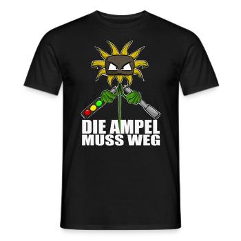 Gegen Grüne Politik Ampel Sonnenblume - Männer T-Shirt - Schwarz - Vorne - AI Model Male 178 light (178cm)