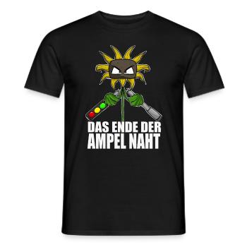 Gegen Grüne Politik Ampel Sonnenblume - Männer T-Shirt - Schwarz - Vorne - AI Model Male 178 light (178cm)