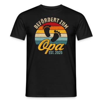 Befördert zum Opa 2025 Großvater seit 2025 - Männer T-Shirt - Schwarz - Vorne - AI Model Male 178 light (178cm)