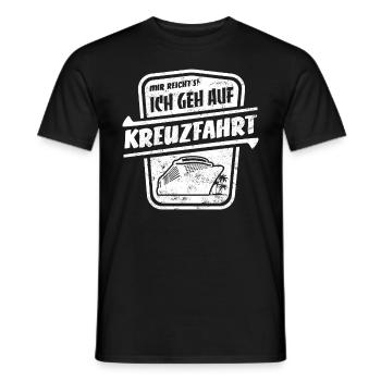 Mir reicht's ich geh auf Kreuzfahrt - retro - Männer T-Shirt - Schwarz - Vorne - AI Model Male 178 light (178cm)