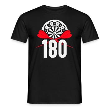 Darts Funny Dart Board Darts 180 Dart Players - Men's T-Shirt - black - Front - AI Model Male 178 light (178cm)
