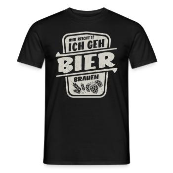 Mir reicht's ich geh Bier brauen - Brauer Spruch - Männer T-Shirt - Schwarz - Vorne - AI Model Male 178 light (178cm)