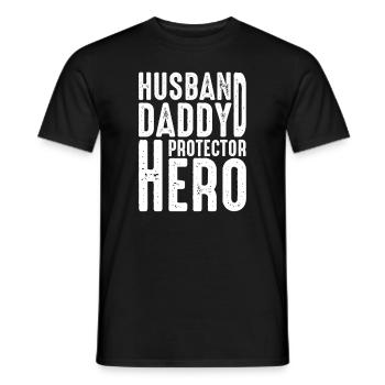Dad Fathers Day Daddy Papa Funny Father´s Day - Men's T-Shirt - black - Front - AI Model Male 178 light (178cm)