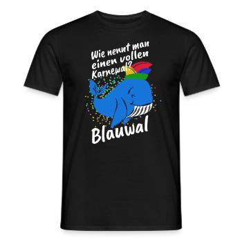 Wie nennt man einen vollen Karnewal? Blauwal - Männer T-Shirt - Schwarz - Vorne - AI Model Male 178 light (178cm)