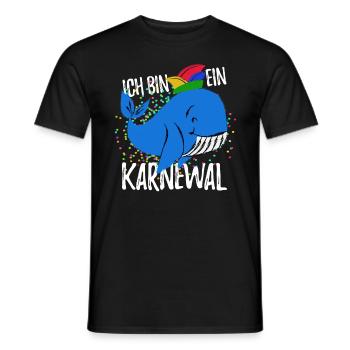 Ich bin ein Karnewal - Fasching + Konfetti Spruch - Männer T-Shirt - Schwarz - Vorne - AI Model Male 178 light (178cm)