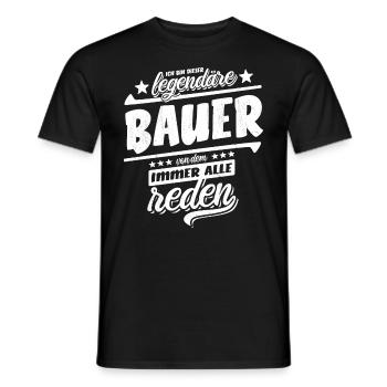Ich bin dieser legendäre Bauer von dem alle reden - Männer T-Shirt - Schwarz - Vorne - AI Model Male 178 light (178cm)