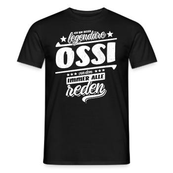 Ich bin dieser legendäre Ossi von dem alle reden - Männer T-Shirt - Schwarz - Vorne - AI Model Male 178 light (178cm)