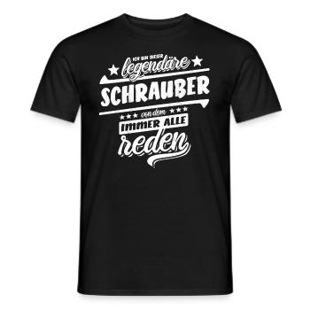 Ich bin dieser legendäre Schrauber - Spruch - Männer T-Shirt - Schwarz - Vorne - AI Model Male 178 light (178cm)