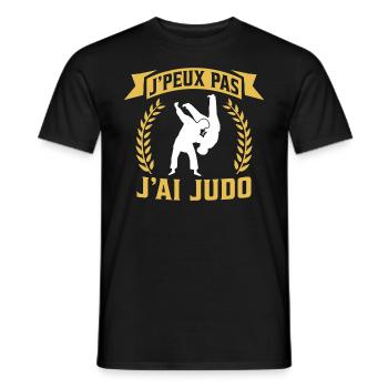 je peux pas j'ai judo cadeau judoka - T-shirt homme - noir - Devant - AI Model Male 178 light (178cm)
