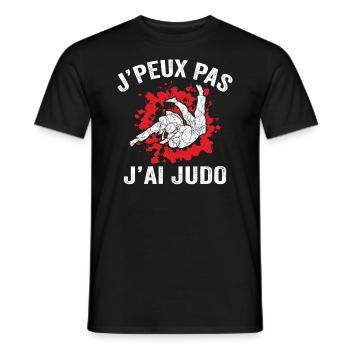 je peux pas j'ai judo - T-shirt homme - noir - Devant - AI Model Male 178 light (178cm)