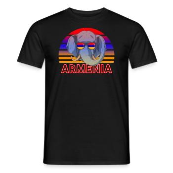 Armenien - Männer T-Shirt - Schwarz - Vorne - AI Model Male 178 light (178cm)