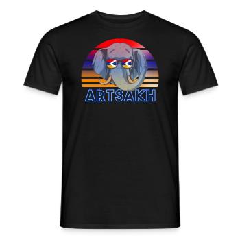 Artsakh - T-shirt homme - noir - Devant - AI Model Male 178 light (178cm)