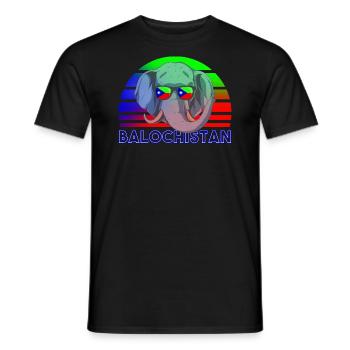 Baloutchistan - T-shirt homme - noir - Devant - AI Model Male 178 light (178cm)