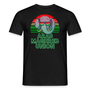 Union des Arabischen Maghreb - Männer T-Shirt - Schwarz - Vorne - AI Model Male 178 light (178cm)