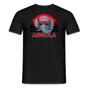 Angola - T-shirt homme - noir - Devant - AI Model Male 178 light (178cm)