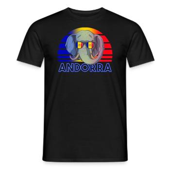 Andorra - Männer T-Shirt - Schwarz - Vorne - AI Model Male 178 light (178cm)
