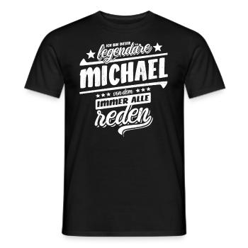 Dieser legendäre Michael von dem alle reden - Männer T-Shirt - Schwarz - Vorne - AI Model Male 178 light (178cm)
