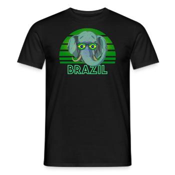 Brasilien - Männer T-Shirt - Schwarz - Vorne - AI Model Male 178 light (178cm)