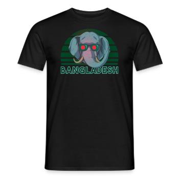 Bangladesh - Men's T-Shirt - black - Front - AI Model Male 178 light (178cm)