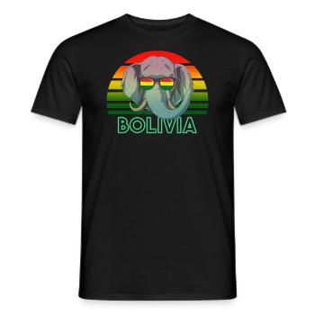 Bolivia - Men's T-Shirt - black - Front - AI Model Male 178 light (178cm)