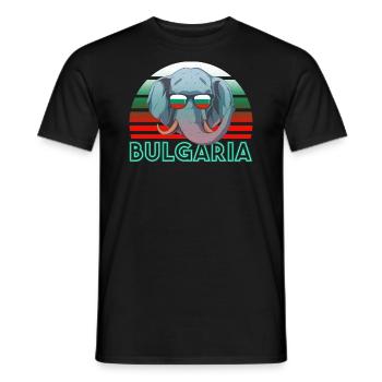 Bulgaria - Men's T-Shirt - black - Front - AI Model Male 178 light (178cm)