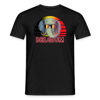 Belgien - Männer T-Shirt - Schwarz - Vorne - AI Model Male 178 light (178cm)