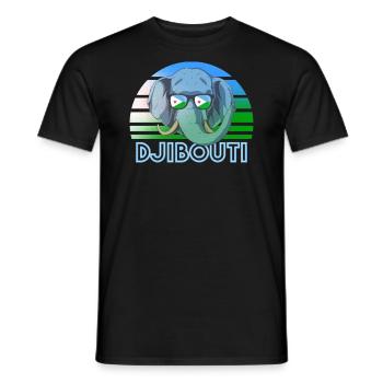 Dschibuti - Männer T-Shirt - Schwarz - Vorne - AI Model Male 178 light (178cm)