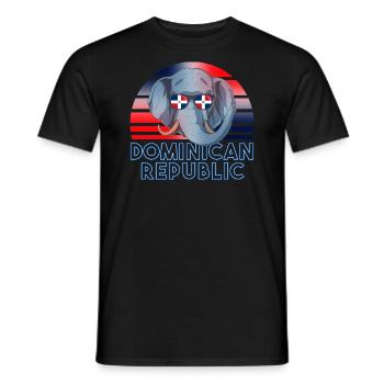 République dominicaine - T-shirt homme - noir - Devant - AI Model Male 178 light (178cm)