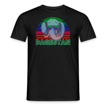 Daghestan - T-shirt homme - noir - Devant - AI Model Male 178 light (178cm)