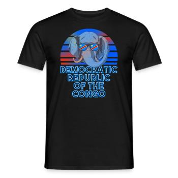 Demokratische Republik Kongo - Männer T-Shirt - Schwarz - Vorne - AI Model Male 178 light (178cm)