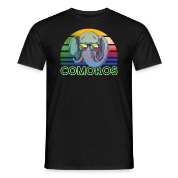 Comoros - Men's T-Shirt - black - Front - AI Model Male 178 light (178cm)