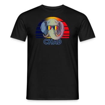 Chad - Men's T-Shirt - black - Front - AI Model Male 178 light (178cm)
