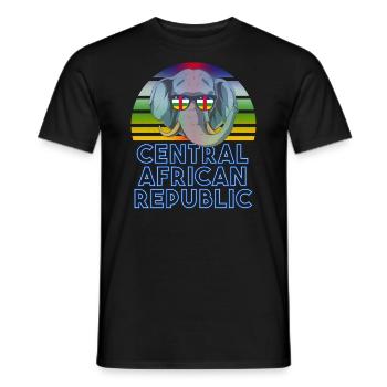 Central African Republic - Men's T-Shirt - black - Front - AI Model Male 178 light (178cm)