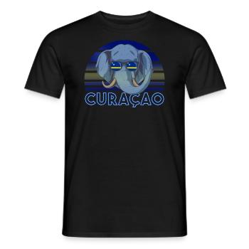 Curaçao - Männer T-Shirt - Schwarz - Vorne - AI Model Male 178 light (178cm)