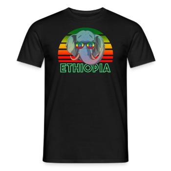 Ethiopia - Men's T-Shirt - black - Front - AI Model Male 178 light (178cm)