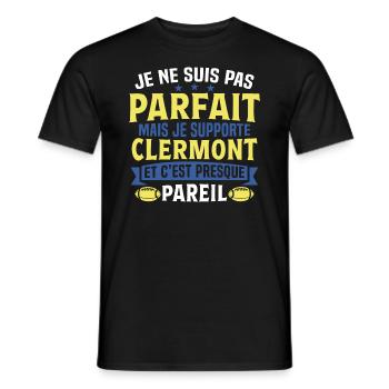 Rugby clermot cadeau de rugby de clermont - T-shirt homme - noir - Devant - AI Model Male 178 light (178cm)