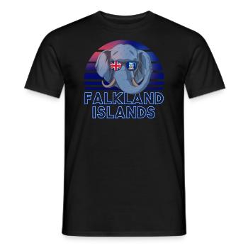 Falklandinseln - Männer T-Shirt - Schwarz - Vorne - AI Model Male 178 light (178cm)