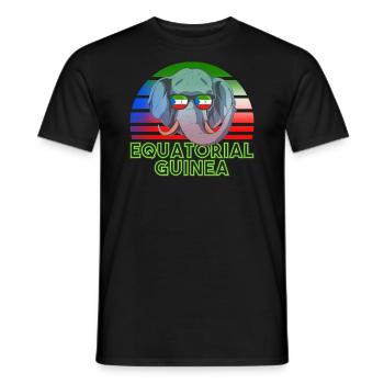 Equatorial Guinea - Men's T-Shirt - black - Front - AI Model Male 178 light (178cm)