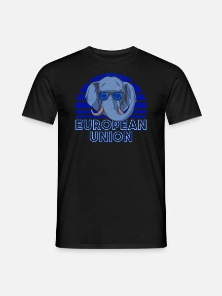 Europäische Union - Männer T-Shirt - Schwarz