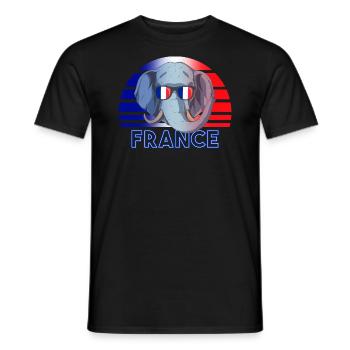 Frankreich - Männer T-Shirt - Schwarz - Vorne - AI Model Male 178 light (178cm)