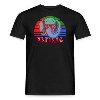 Eritrea - Männer T-Shirt - Schwarz - Vorne - AI Model Male 178 light (178cm)
