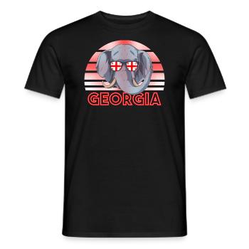 Georgia - Men's T-Shirt - black - Front - AI Model Male 178 light (178cm)