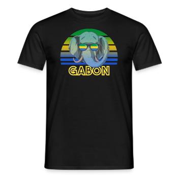 Gabon - Men's T-Shirt - black - Front - AI Model Male 178 light (178cm)